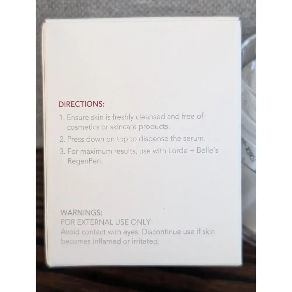 NIB Lorde & Belle Peptide Serum 1oz (X2)